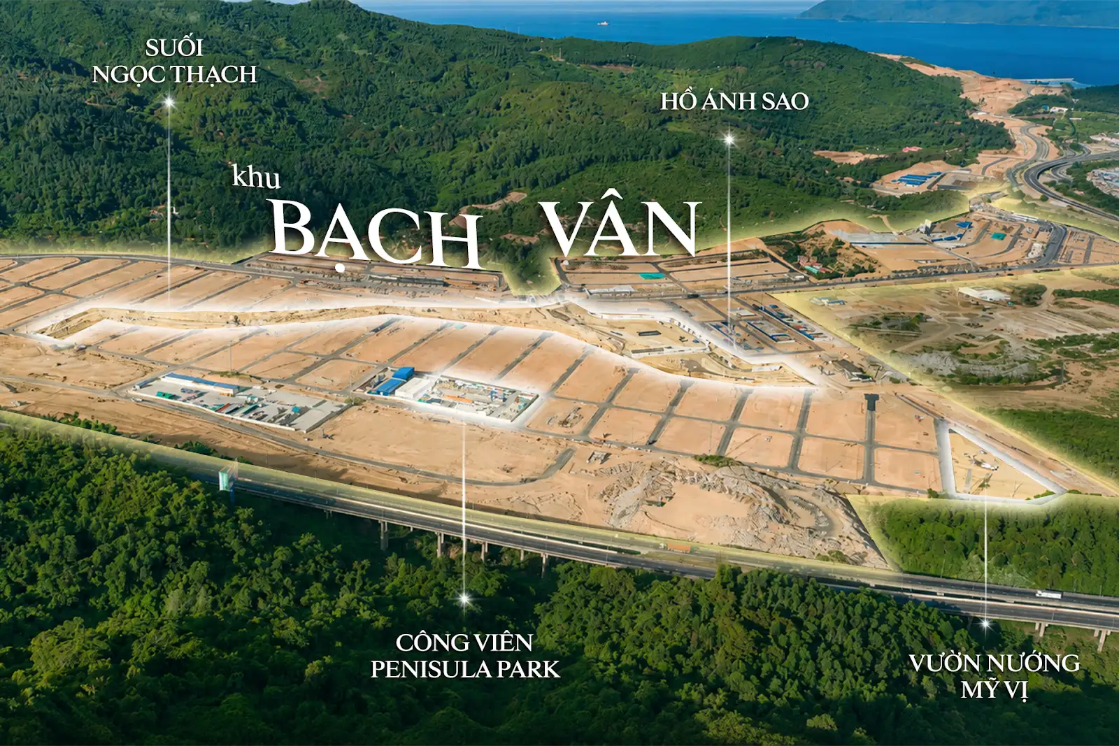 Tiến độ Vinhomes Hải Vân Bay 07/2026 – Khu Bạch Vân – suối Ngọc Thạch & hồ Ánh Sao